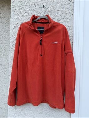AIGLE Actimum Men's  Orange 1/4 Zip Fleece Size L